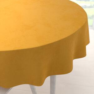 Biante Velký sametový kulatý ubrus Velvet Premium SVP-037 Zlatavě oranžový Ø 230 cm