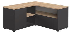 TV stolek v dekoru dubu v černo-přírodní barvě 90x45 cm Angle – TemaHome