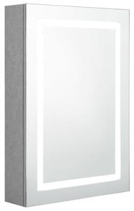LED koupelnová skříňka se zrcadlem betonově šedá 50x13x70 cm
