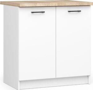 BDW kuchyňská skříňka, skříňka na kuchyňskou desku, skříňka 80, bílá
