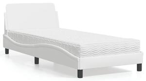Postel s matrací Dover bílá 80 x 200 cm umělá kůže 3208298