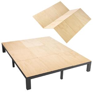 VEVOR Podpěra matrace pro postel Cal King, 208x177 cm, skládací, s nylonovým popruhem, vyrobená z překližky, s zaoblenými hranami, proti prohýbání, vhodná pro kovové rámy, rozkládací pohovky a palandy