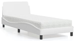 Postel s matrací Dover bílá 90 x 190 cm umělá kůže 3208318