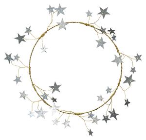 Kovový věnec Stars Antique 30 cm