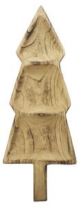 Dřevěný tác ve tvaru stromečku Paulownia 62 cm