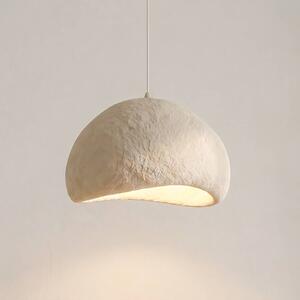 Opviq Závěsné světlo Loval, béžové, 50 x 44 cm, sklolaminát, E27, stmívatelný, Krémová / jantar, Obývací pokoj / jídelna, Plast, Moderní