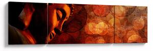 Obraz - Buddha v červených tónech (170x50 cm)