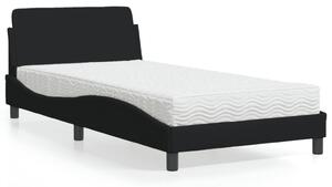 Postel s matrací Dover černá 100 x 200 cm textil 3208346