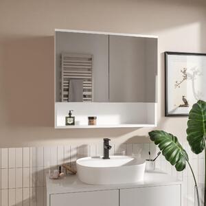 HAJDUK FURNITURE Koupelnová zrcadlová skříňka 78x70 cm bílá 2 dveře bez osvětlení bez úchytek s policí