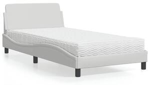Postel s matrací Dover bílá 100 x 200 cm umělá kůže 3208358