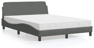 Postel s matrací Dover tmavě šedá 120 x 200 cm textil 3208365