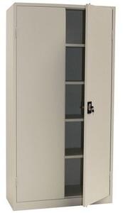 Manutan Expert Kovová vysoká spisová skříň Manutan 2000, 195 x 100 x 45 cm, bílá/bílá