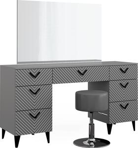 Toaletní stolek Vicco Anett Šedá 150 cm s taburetem, Model 40714