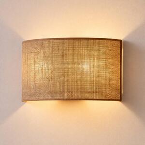 Duolla Nástěnné světlo Nature, juta, šířka 40 cm, textil, směřující nahoru/dolů, Hnědá / rez, Chodba, Textil / tkanina / hedvábí