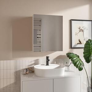 HAJDUK FURNITURE Koupelnová zrcadlová skříňka 50x60 cm Bílá s poličkou a bezúchytkovým otevíráním Závěsná skříňka do koupelny