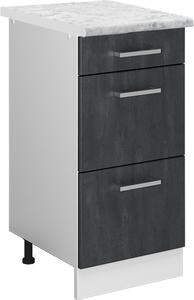 Spodní skříňka kuchyňské linky Vicco R-Line Černý beton 40 cm PD Mramor, Model 47579