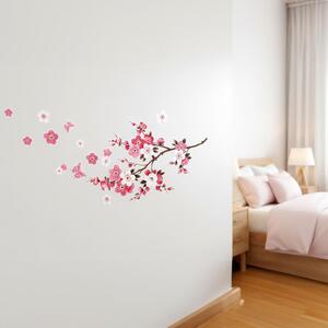 4Leaders Samolepka na zeď Sakura japonská třešeň 80×50 cm