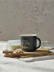 Sinsay - Keramický hrnek s nápisem Today’s Good Mood Is Sponsored By Coffee - černá
