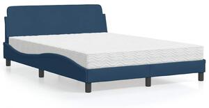 Postel s matrací Dover modrá 140 x 200 cm textil 3208410