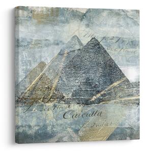 Obraz - Pyramidy v modrém filtru (30x30 cm)