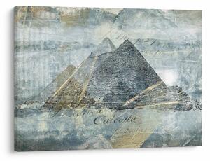 Obraz - Pyramidy v modrém filtru (70x50 cm)