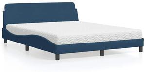 Postel s matrací Dover modrá 160 x 200 cm textil 3208430
