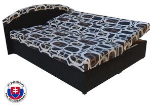 Manželská postel 160 cm Pandora (černá) (s matracemi). 774271