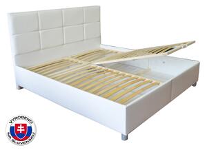 Manželská postel 160 cm Albatros (bílá) (s rošty a matracemi). 774276
