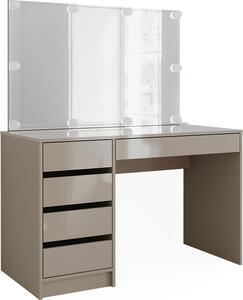 Toaletní stolek Vicco Sherry Greige 120 cm s řetězem LED, Model 47706