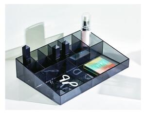 Matně černý koupelnový organizér na kosmetiku z recyklovaného plastu Cosmetic Station – iDesign
