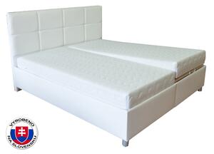 Manželská postel 180 cm Albatros (bílá) (s rošty a matracemi). 774277