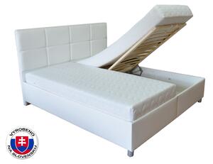 Manželská postel 180 cm Albatros (bílá) (s rošty a matracemi). 774277