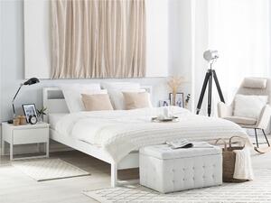 Manželská postel 140 cm GIACOMO (s roštem) (bílá). 1007285
