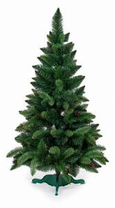 Vánoční stromeček Borovice 2D jehličí se šiškami 120cm