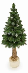 Vánoční stromeček Borovice "White Frost" 2D jehličí na kmínku 165cm