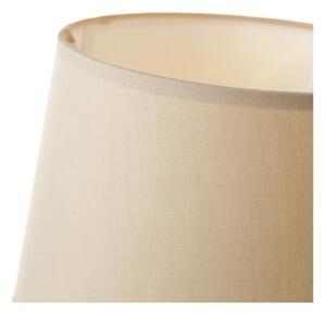 Béžová keramická stolní lampa s textilním stínidlem (výška 26,5 cm) – Casa Selección