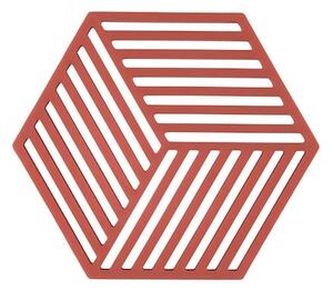 Zone Denmark Silikonová podložka pod horké Hexagon Burned Red