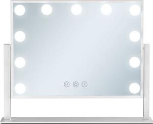 Zrcátko na líčení UNIQ Paris s 11 LED žárovkami - bílé