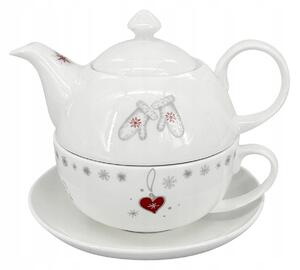 Porcelánová konvička na čaj by inspire Koleda, 0,4 l