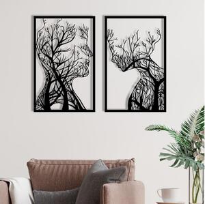 SADA 2x Nástěnná dekorace 86x63 cm strom života kov