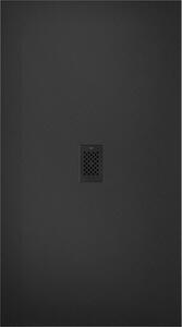 Mexen Hugo, obdélníková sprchová vanička SMC 200 x 100 cm, černá, černá krytka, 42701020-B
