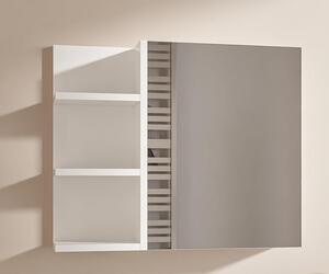 HAJDUK FURNITURE Koupelnová zrcadlová skříňka 60x50 cm bílá 1 dveře bez úchytek police vlevo