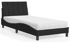 Postel s matrací Hanko černá 80 x 200 cm samet 3208564