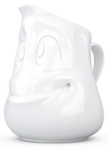 Bílá usměvavá konvička z porcelánu 58products, objem 350 ml
