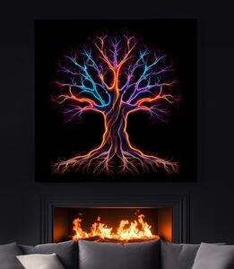 FeelHappy Obraz na plátně - Strom života oheň voda Velikost obrazu: 120 x 120 cm