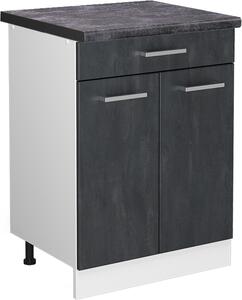 Spodní skříňka kuchyňské linky Vicco R-Line Černý beton 60 cm PD Antracit, Model 47619