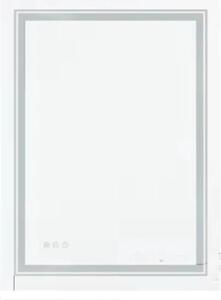 Koupelnové zrcadlo Novalio LED - 70x50 cm - Proti zamlžování - S vyhříváním, RGB podsvícením a dotykovým panelem - Obdélníkový tvar
