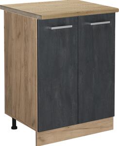 Spodní skříňka kuchyňské linky Vicco R-Line Černý beton 60 cm PD Dub, Model 47513