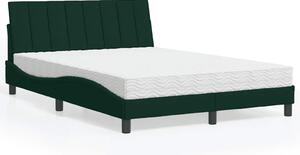 Postel s matrací Hanko tmavě zelená 140 x 190 cm samet 3208595