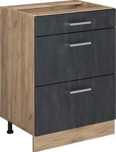 Spodní skříňka kuchyňské linky Vicco R-Line Černý beton 60 cm bez pracovní desky, Model 47548